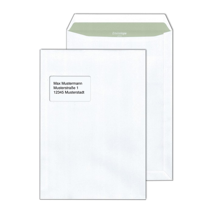 MAILmedia Versandtaschen Envirelope® DIN C4 mit Fenster weiß 250 St.