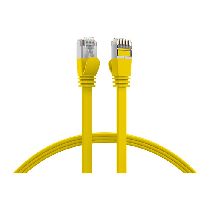 EFB RJ45 Flachpatchkabel U/FTP Cat.6A PVC 0.15m gelb