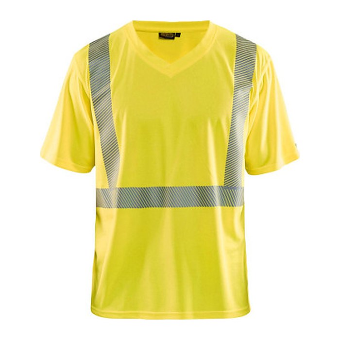 BLAKLÄDER® unisex Warnschutz Shirt 3386 gelb Größe S, 1 St.