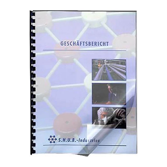 LMG Deckfolien für Bindemappen transparent, DIN A4 0,2 mm, 100 St.