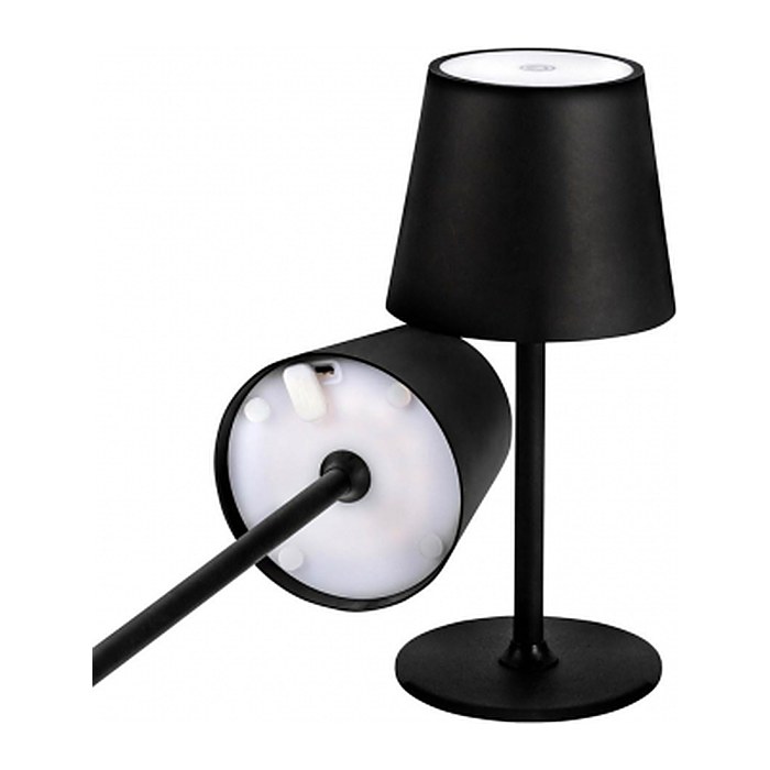 Idena LED Akku-Tischleuchte schwarz