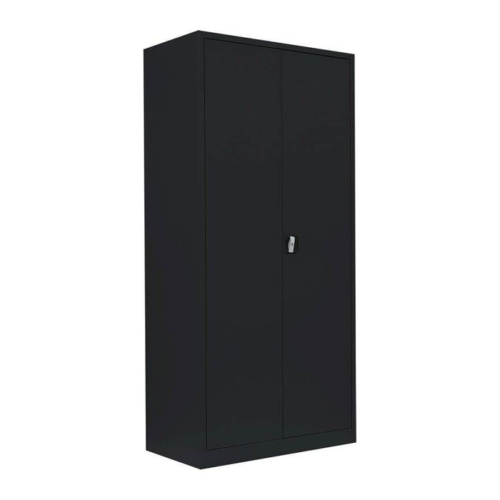 LÜLLMANN Stahlschrank 530359 tiefschwarz 4 Fachböden 92,5 x 50,0 x 195,0 cm, aufgebaut, 1 St.