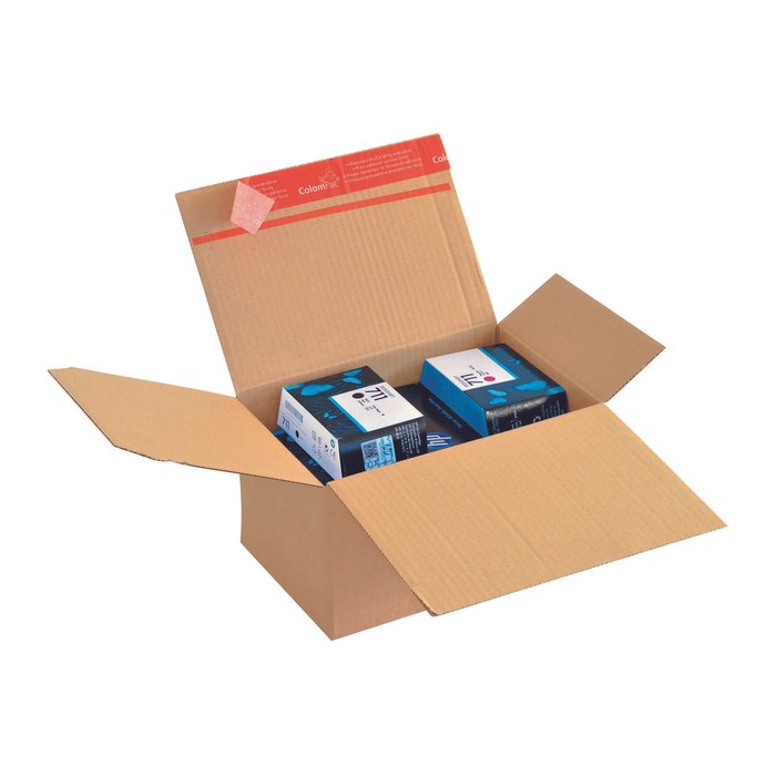 ColomPac® Versandkartons Blitzbodenkartons 23,5 x 17,0 x 13,5 cm, 10 St.
