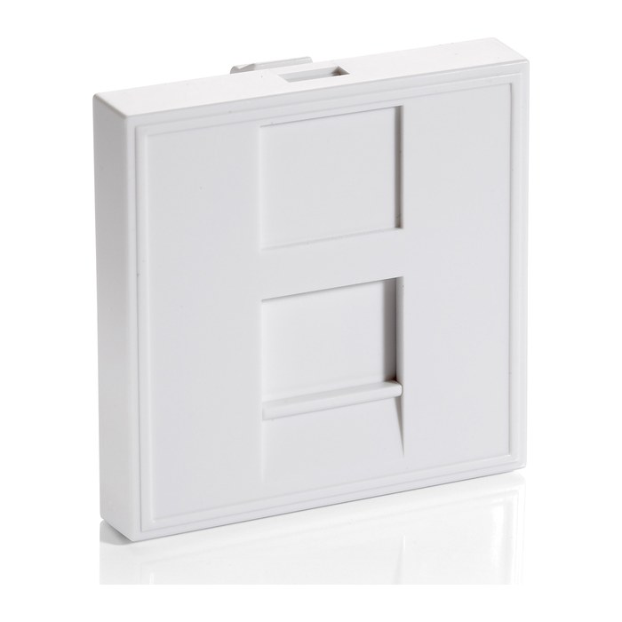 Equip Frontplatte 1xKeystone French 45x45mm RAL9010 Polybeutel