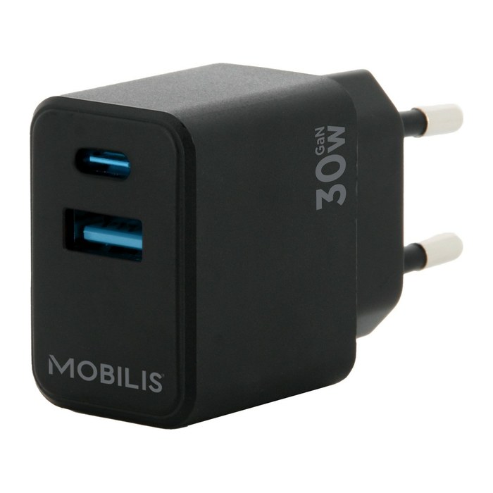 Mobilis Wall Charger 30W - 1 USB A + 1 USB C - GaN
