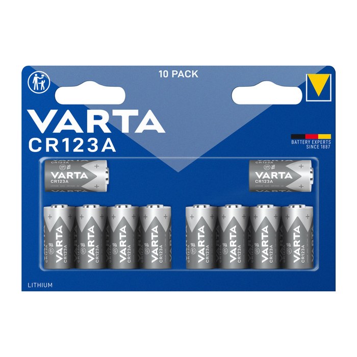 VARTA Batterien CR123A Lithium Fotobatterie 3,0 V, 10 St.
