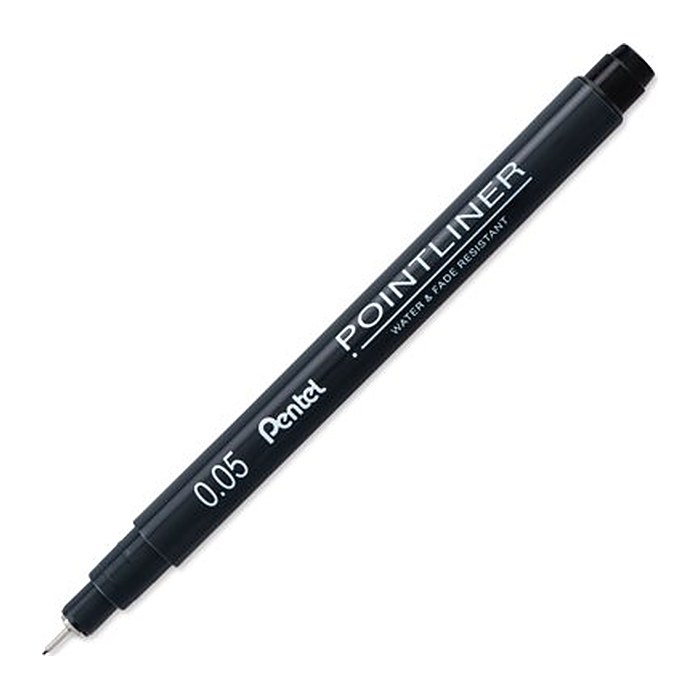 Pentel Pointliner Fineliner schwarz 0,05 mm, 1 St.
