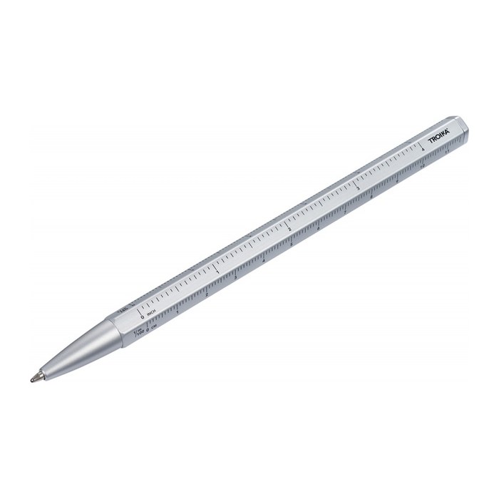TROIKA® Kugelschreiber CONSTRUCTION BASIC silber, Schreibfarbe: schwarz, 1 St.