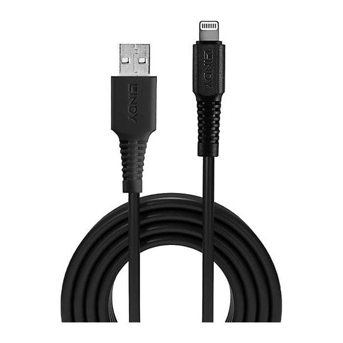 LINDY USB an Lightning Kabel schwarz 1m