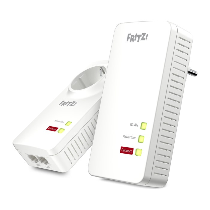 FRITZ! Powerline 1260 WLAN Powerline-Adapter-Set, 1 Set