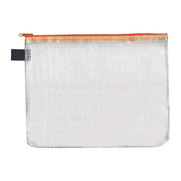 FolderSys Reißverschlussbeutel DIN A6 transparent/orange 0,15 mm, 1 St.