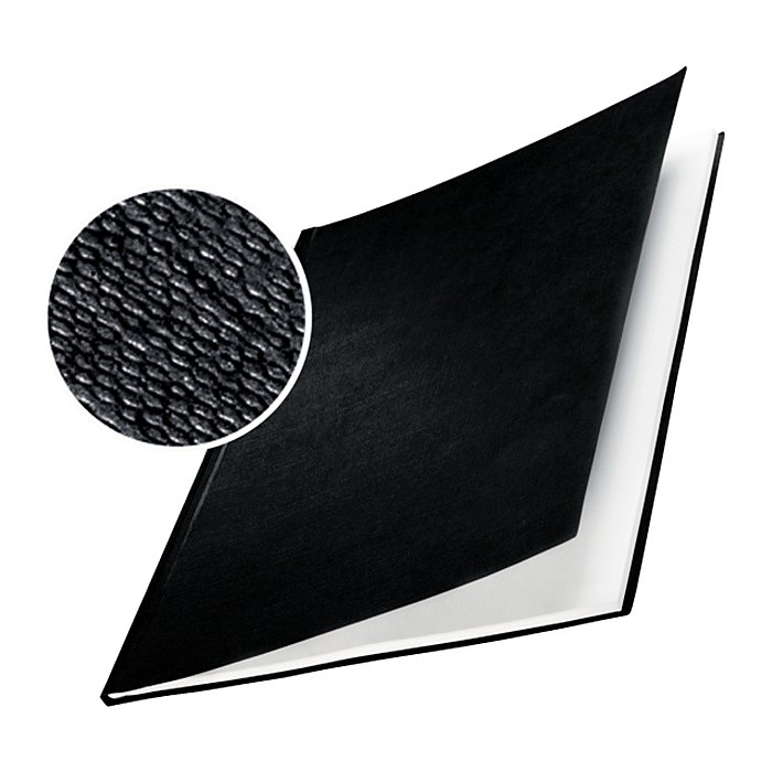 LEITZ Buchbindemappen schwarz Hardcover für 246 - 280 Blatt DIN A4, 10 St.