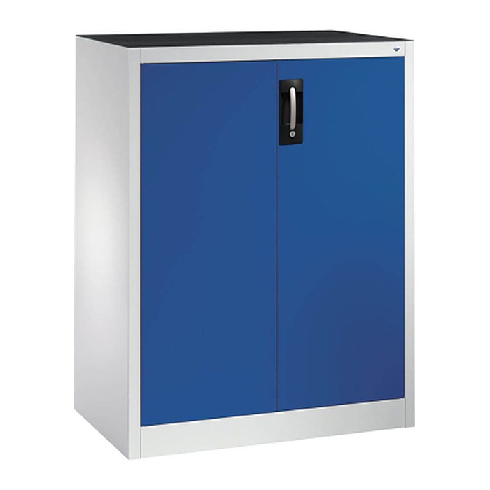 CP Stahlschrank 8521-000 S10139 lichtgrau, enzianblau 2 Fachböden 93,0 x 50,0 x 120,0 cm, aufgebaut, 1 St.