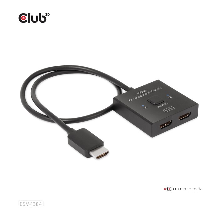 Club3D HDMI Switch 2-in-1 bidirektional 8K60Hz/4K120Hz UHD retail