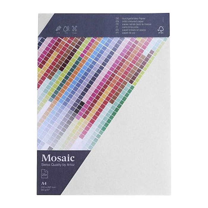 artoz Briefpapier Mosaic weiß DIN A4 90 g/qm 25 Blatt