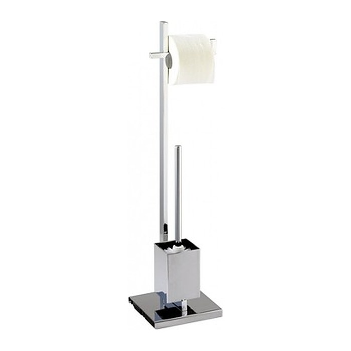 WENKO WC-Garnitur Quadro silber Metall, 1 St.