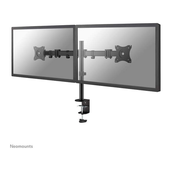 Neomounts Monitor-Halterung NM-D135DBLACK schwarz für 2 Monitore, Tischklemme, Tischbohrung
