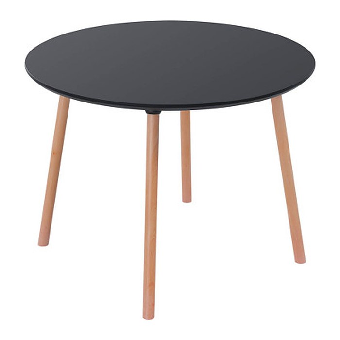 meet powered by PAPERFLOW PALOMBA Bistrotisch rund MDF-Platte schwarz 100,0 x 100,0 x 75,0 cm, 1 St.