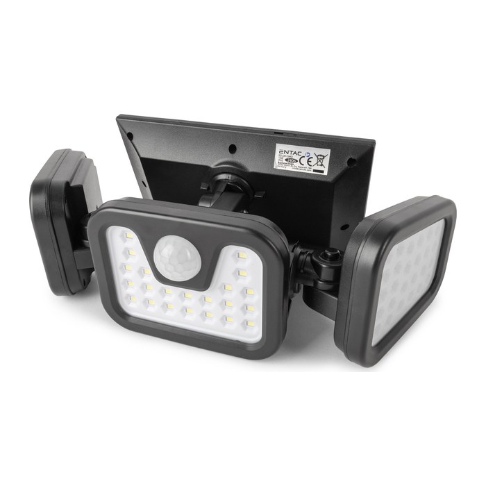 Entac Wandlampe outdoor mit PIR & Solarfunktion 3fach