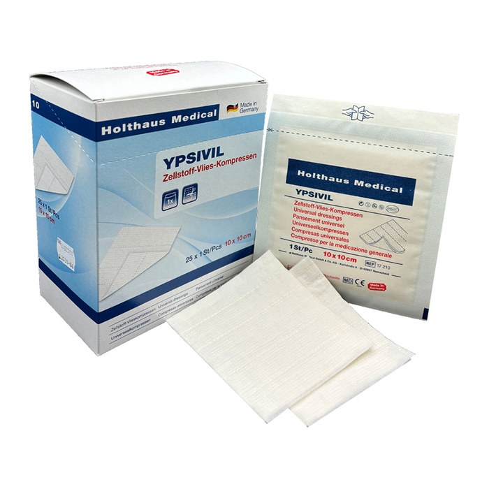 Holthaus Medical Vlies-Kompressen YPSIVIL 17210 weiß 10,0 x 10,0 cm, 25 St.