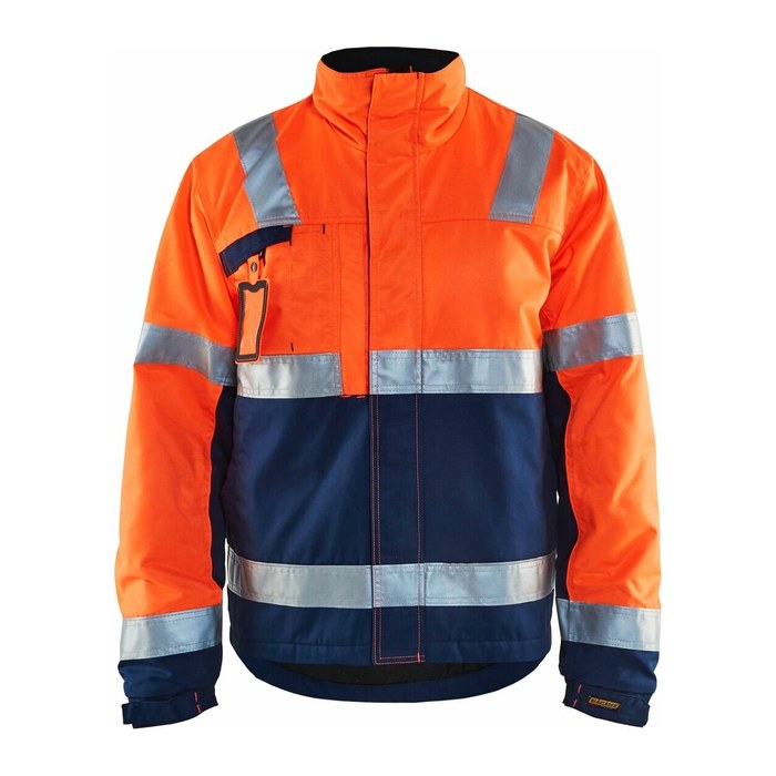 BLAKLÄDER® Herren Warnjacke Winter 4862 orange, marine Größe L