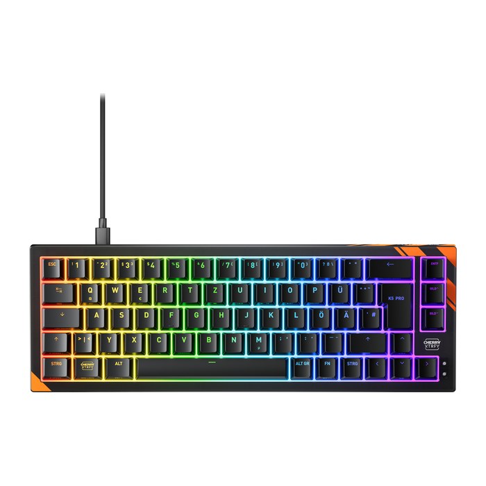 CHERRY XTRFY K5 PRO TMR Tastatur RGB Wired DE TKL 65% sw