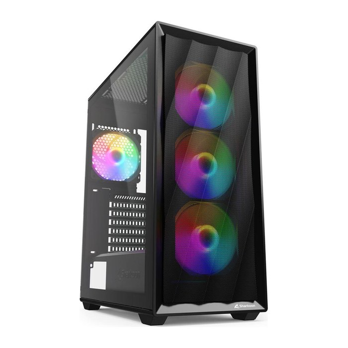 Sharkoon Gehäuse VK4 Rainbow ATX 1xGlas schwarz