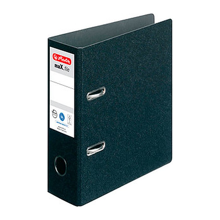 herlitz maX.file Ordner schwarz Karton 7,5 cm DIN A5 hoch, 1 St.