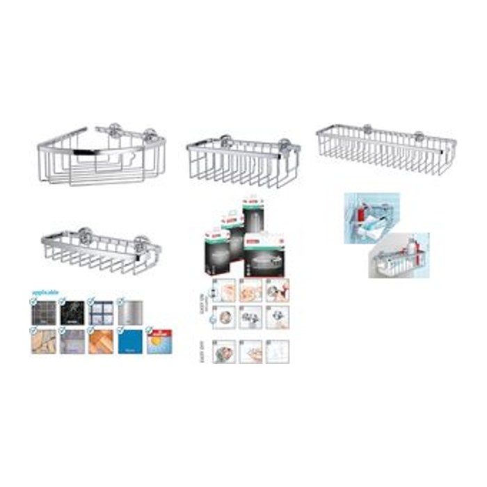 tesa ALUXX Duschkorb verchromtes Aluminium