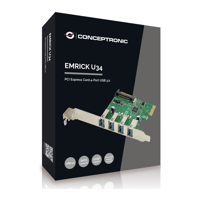 CONCEPTRONIC 1xPCIe2.0 Card 4xUSB-A3.0 5Gbps