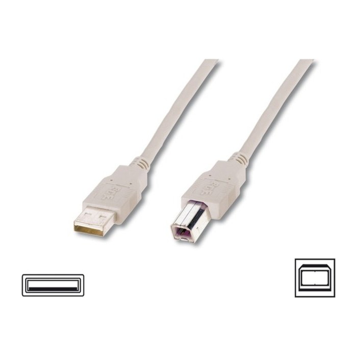 goobay USB 2.0 A/USB 2.0 B Kabel 3,0 m grau, 1 St.