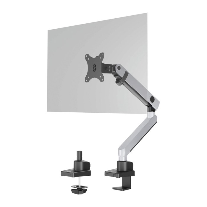 DURABLE Monitor-Halterung SELECT PLUS 509623 silber für 1 Monitor, Tischklemme, Tischbohrung