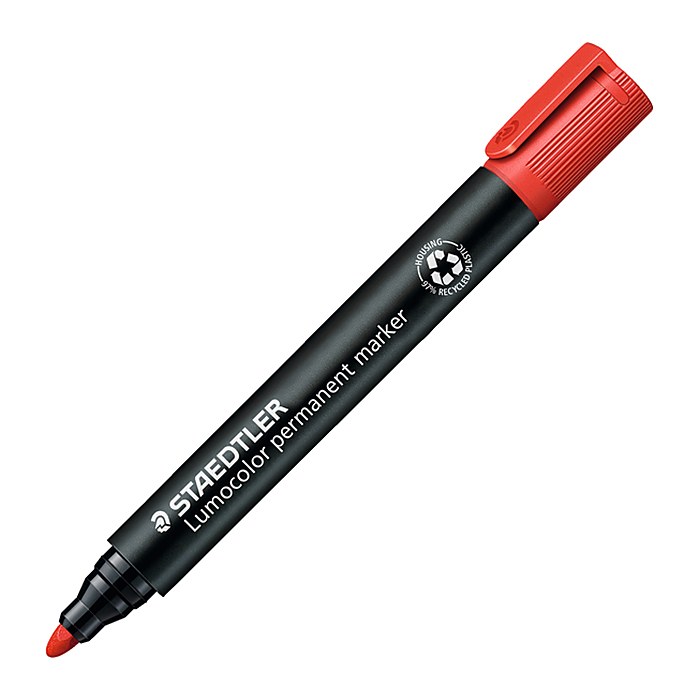 STAEDTLER Marker Lumocolor perm rot 10 Stück