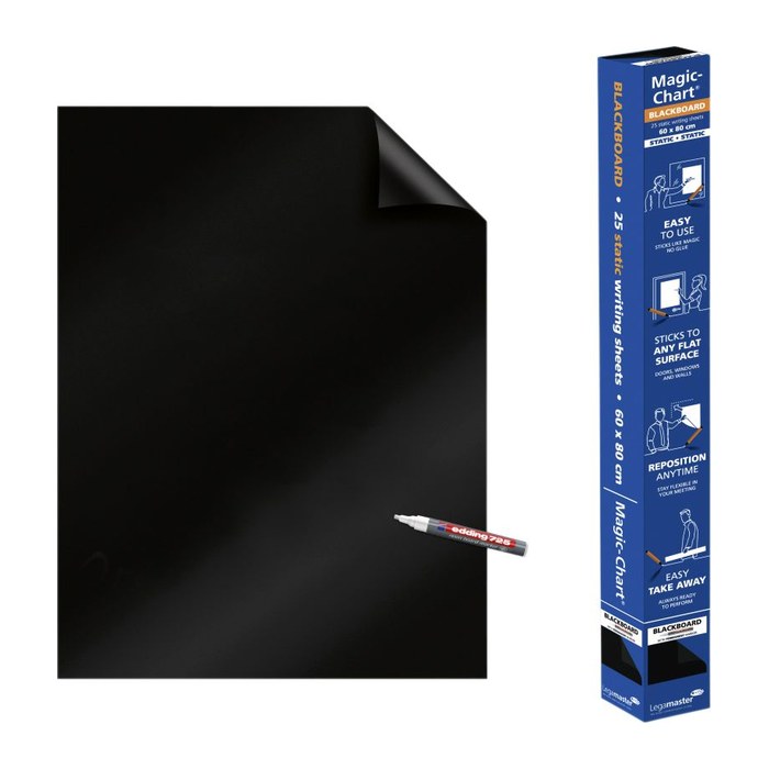 Legamaster Flipchart-Folie Magic-Chart Blackboard blanko 60,0 x 80,0 cm, 25 Blatt