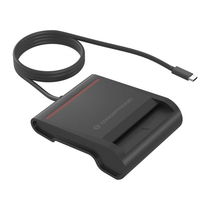 CONCEPTRONIC Smart-ID Kartenleser USB-C2.0 schwarz
