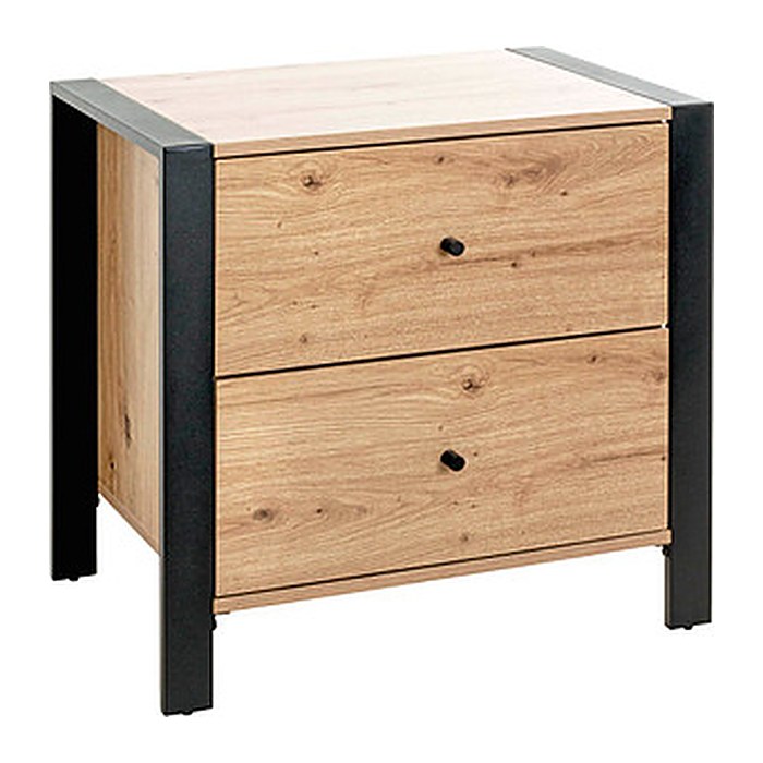 HAKU Möbel Konsole Nachttisch rechteckig MDF-Platte eiche 60,0 x 42,0 x 60,0 cm, 1 St.