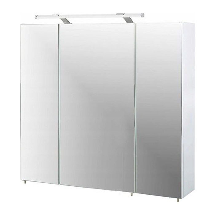 MÖBELPARTNER Spiegelschrank Dorina 124889 weiß glanz 100,0 x 16,0 x 75,7 cm