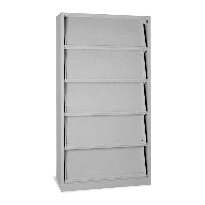 Prospektschrank aus Stahl mit 5 Schrägfachböden (Art.-Nr. MS10539910)