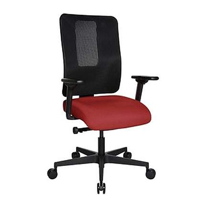 Topstar Bürostuhl Sitness Open X (N) Deluxe mit Schiebesitz, OX30WTW2 T210 Stoff rot, Gestell schwarz