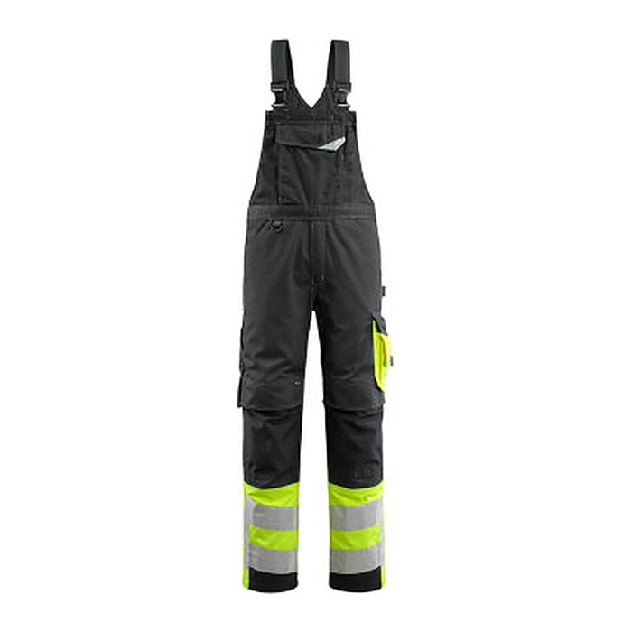 MASCOT® unisex Warnschutz-Latzhose Sunderland schwarz, gelb Größe 29