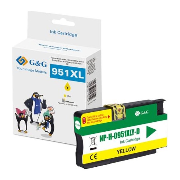 G&G Tintenpatrone kompatibel mit HP 951XL/ CN048AE Gelb