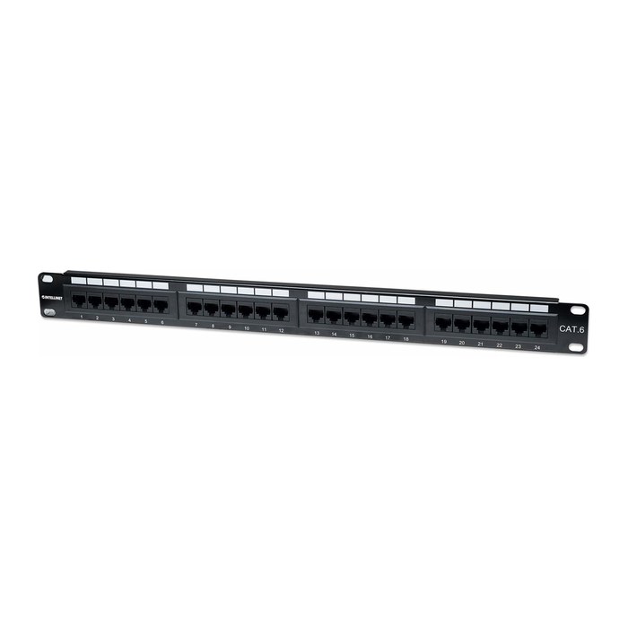 INTELLINET Patchpanel 1HE 24-Port Cat6 UTP sw