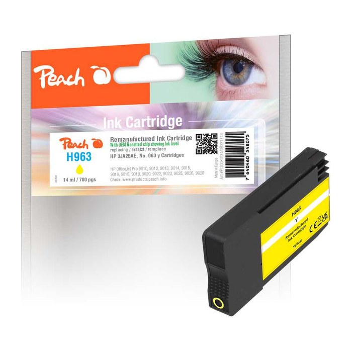 Peach Patrone HP Nr.963 3JA25AE yellow OEM reset ink leve remanufactured