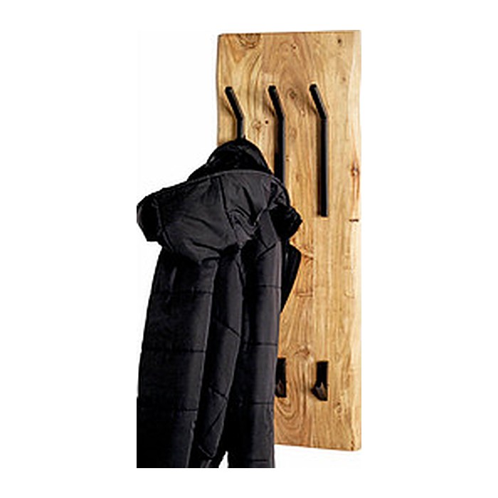 HAKU Möbel Wandgarderobe 52976 akazie Holz 6 Haken 36,0 x 100,0 cm, 1 St.