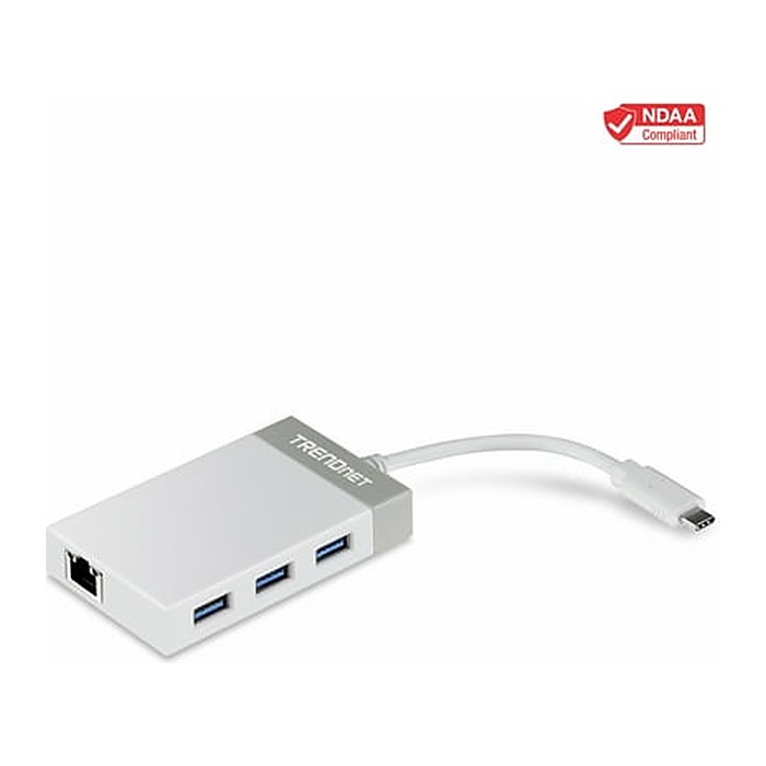 TRENDnet USB-Hub USB-C -> RJ45 Gbit und 3x USB-A 3.0