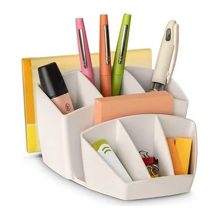 cep Schreibtisch-Organizer 580 TERRA NOVA beige recycelbares Polystyrol 8 Fächer 14,3 x 15,8 x 9,3 cm