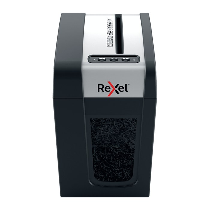 Rexel Secure MC3-SL Slim Aktenvernichter mit Partikelschnitt P-5, 2 x 15 mm, bis 3 Blatt, schwarz