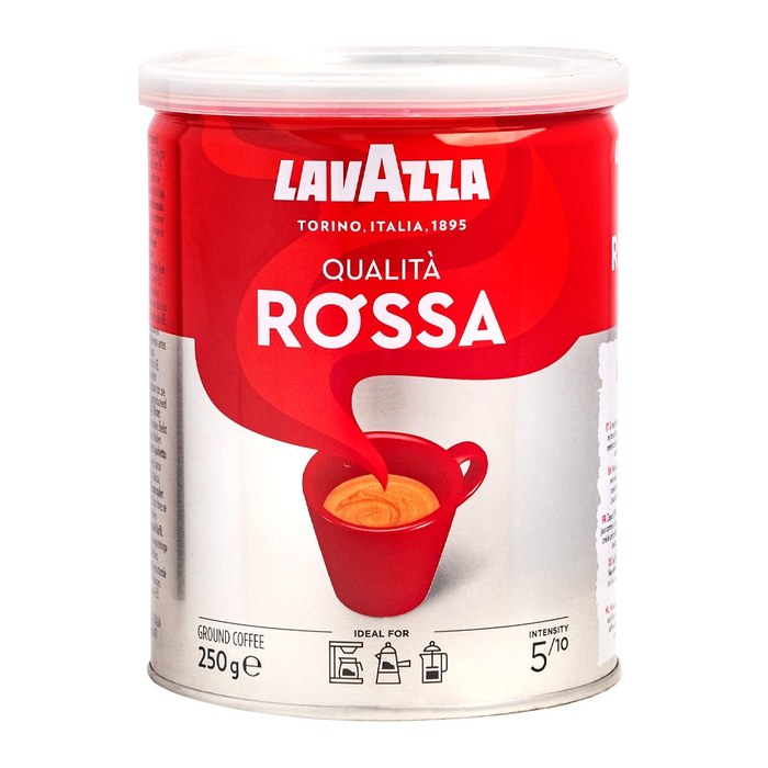 LAVAZZA Qualita Rossa Kaffee, gemahlen, Arabica- und Robustabohnen 250 g