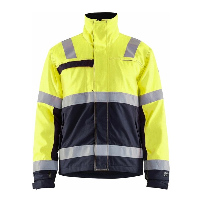 BLAKLÄDER® unisex Warnjacke Winter 4069 gelb, marine Größe S