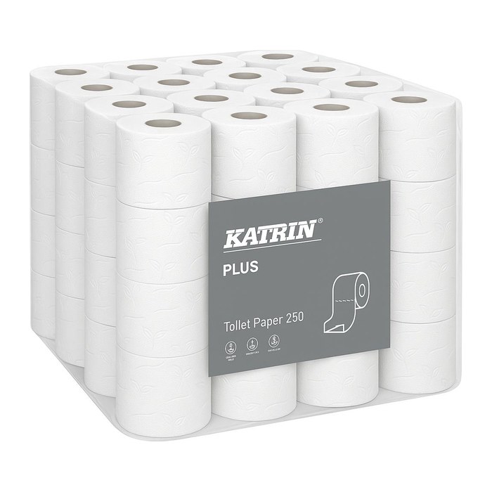 KATRIN Toilettenpapier PLUS 250 3-lagig, 72 Rollen